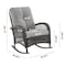 Manhattan Comfort Furttuo Steel Rattan Outdoor Rocking Chair with Cushions in Grey OD-CV017-GY - alternate 9